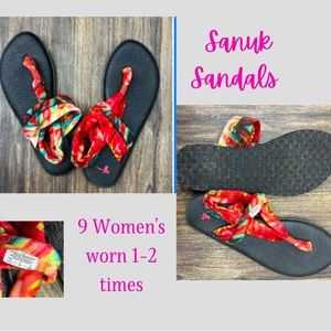 Sanuk Sandal Size 9 Tie Dye Coloring